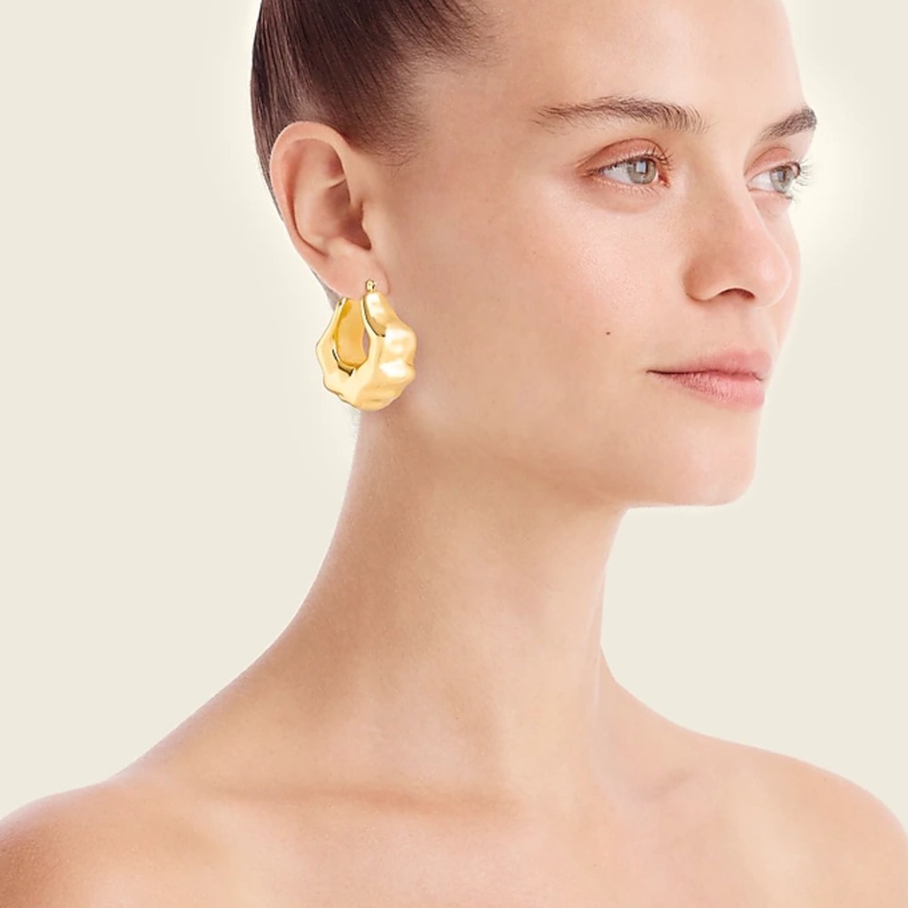 J.CREW Lightweight sculpted hoop earrings